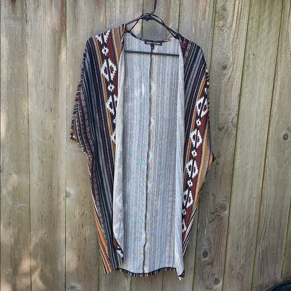 Patterned Open Sweater